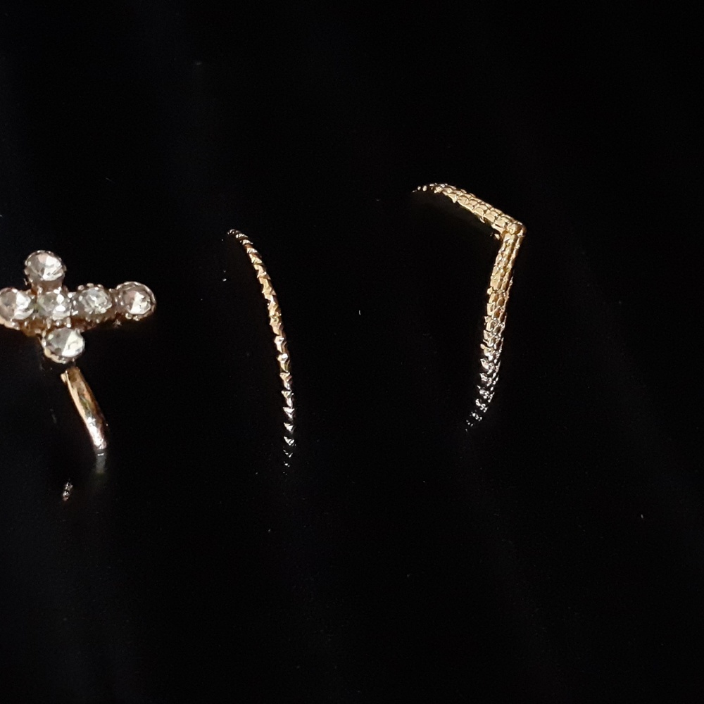 3 Piece Cross Stacking Ring Set - Picture 4 of 6